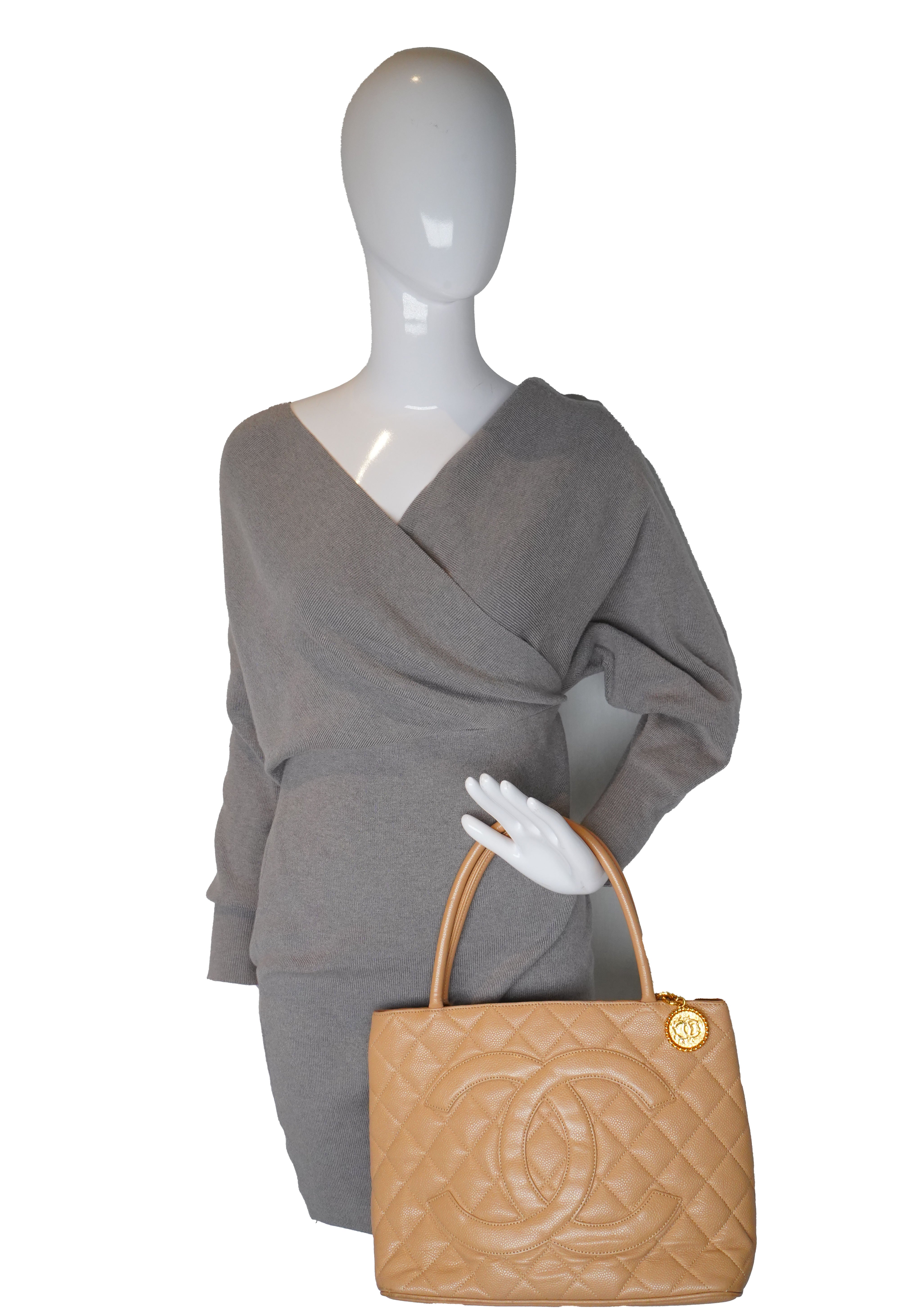 Chanel Medallion Tote Tan