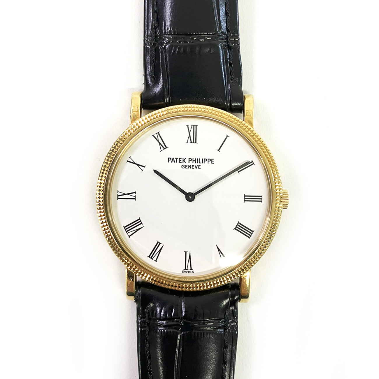 Patek Philippe Calatrava 3520DJ-001 33mm Yellow Gold With Black Leather Watch