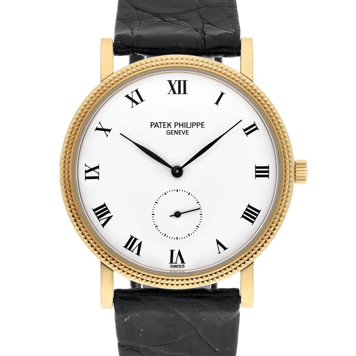 Patek Philippe 18K Yellow Gold 33mm Calatrava # 3919-J Leather Strap