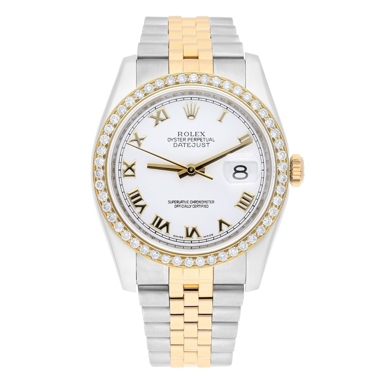 Rolex Datejust 36 White Roamn Dial 116233