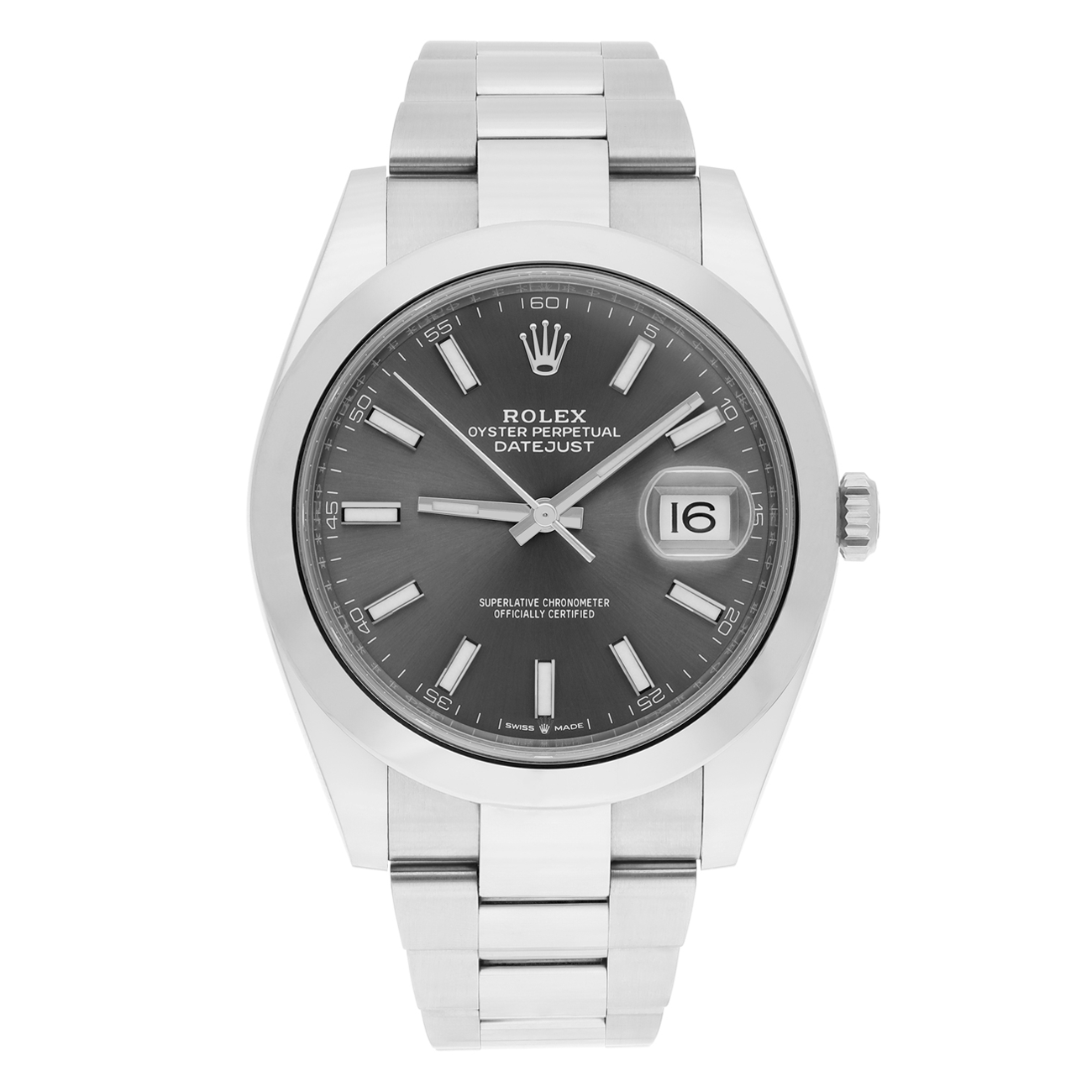 Rolex Datejust 41 Steel Grey Index Dial 126300