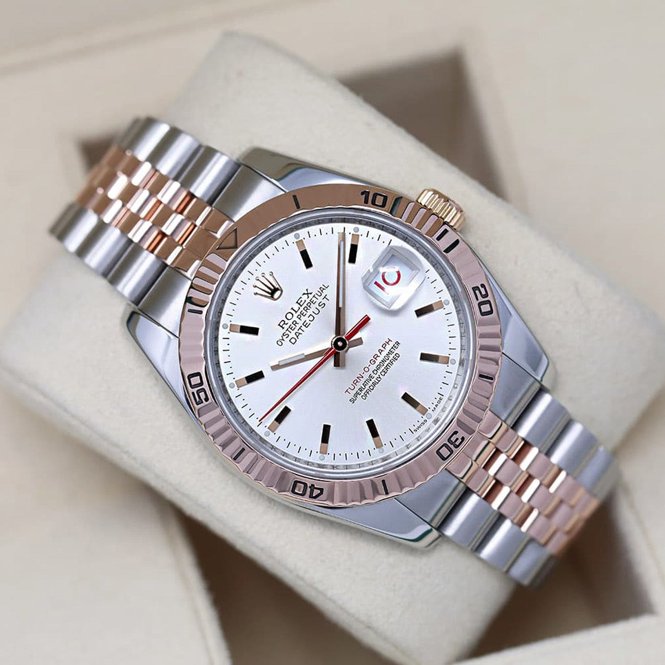 Rolex Datejust Turn-O-Graph 116261 White Dial