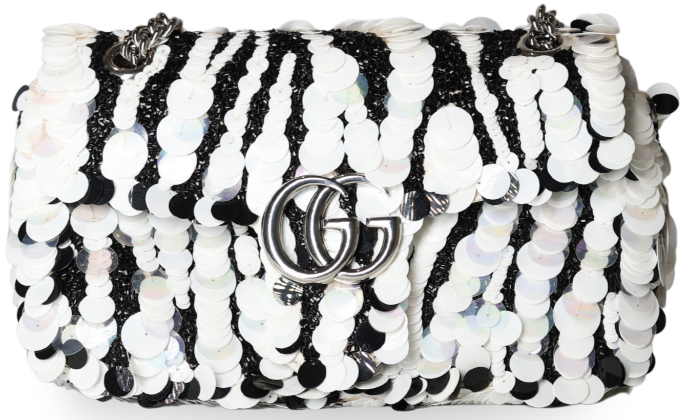 Gucci - GG Marmont Sequin Zebra Shoulder Bag (Pre-Owned)