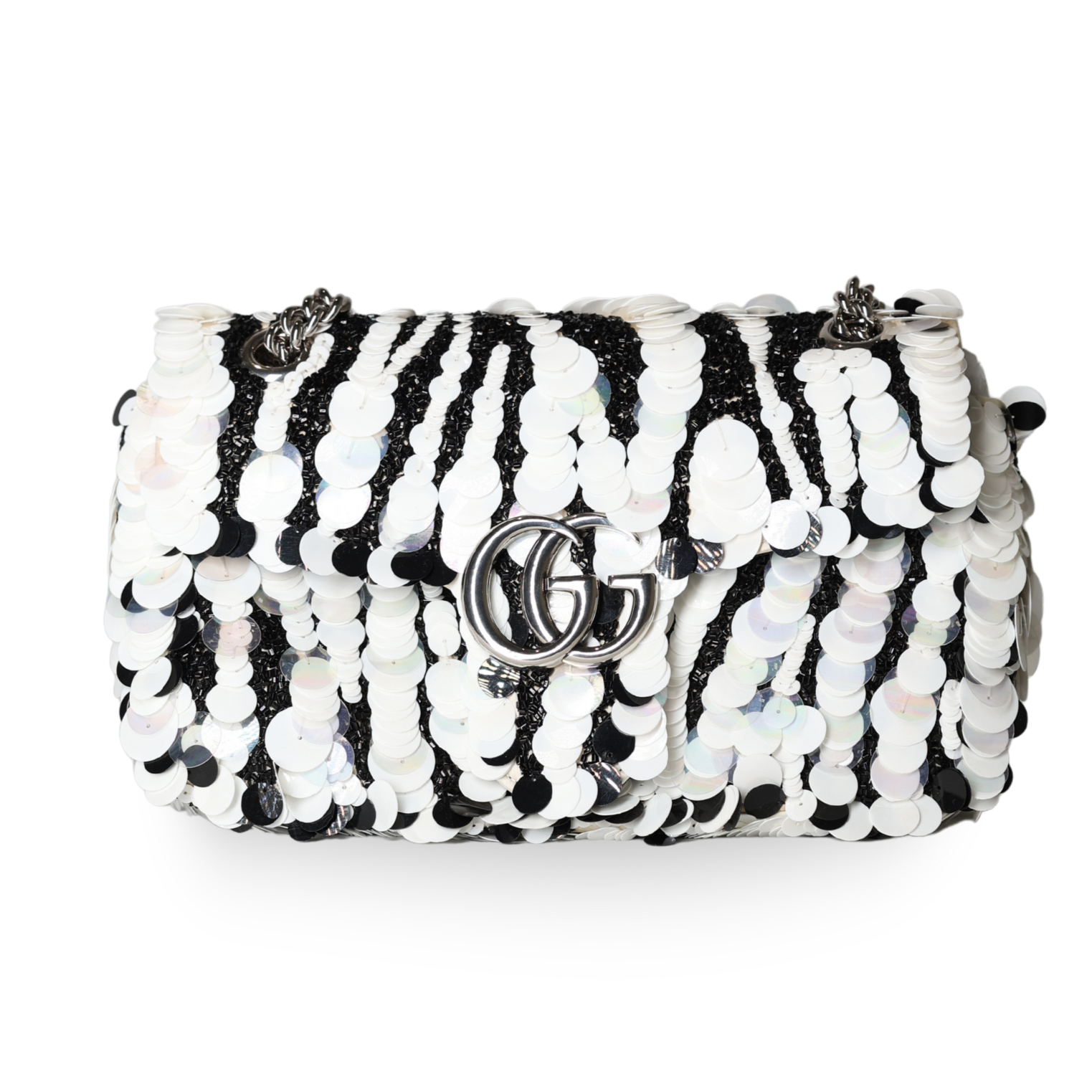 Gucci - GG Marmont Sequin Zebra Shoulder Bag (Pre-Owned)