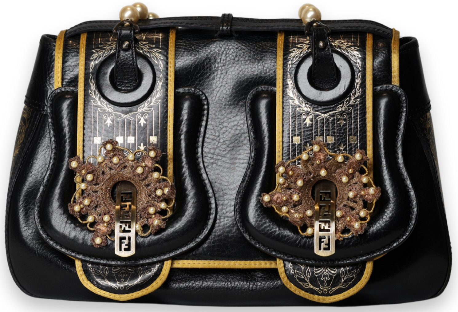 Fendi - Calfskin Embellished B Bag (Pre-Owned)