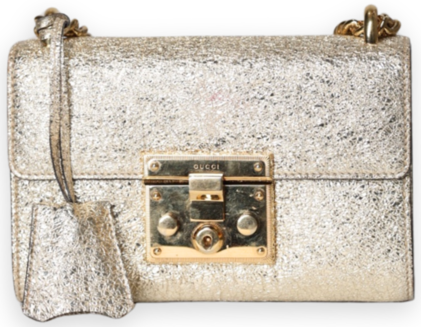 Gucci - Padlock Metallic Handbag