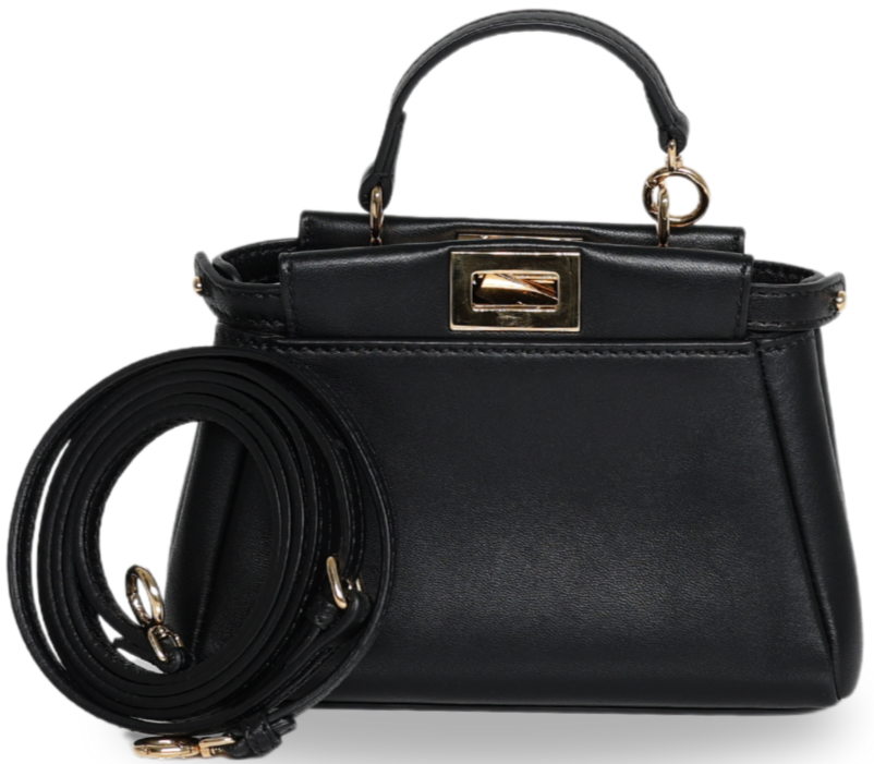 Fendi - Nappa Micro Peekaboo Iconic Satchel Black (Pre-Owned)
