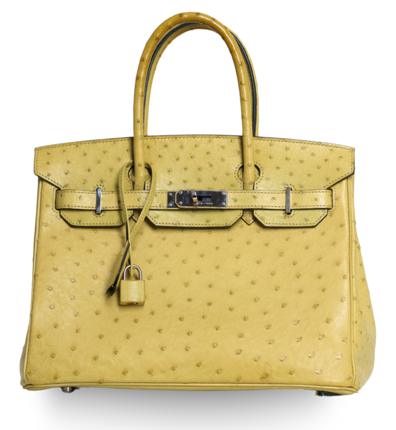 Hermes - Kiwi Ostrich Birkin 30cm Handbag Palladium Hardware (Pre-Owned)