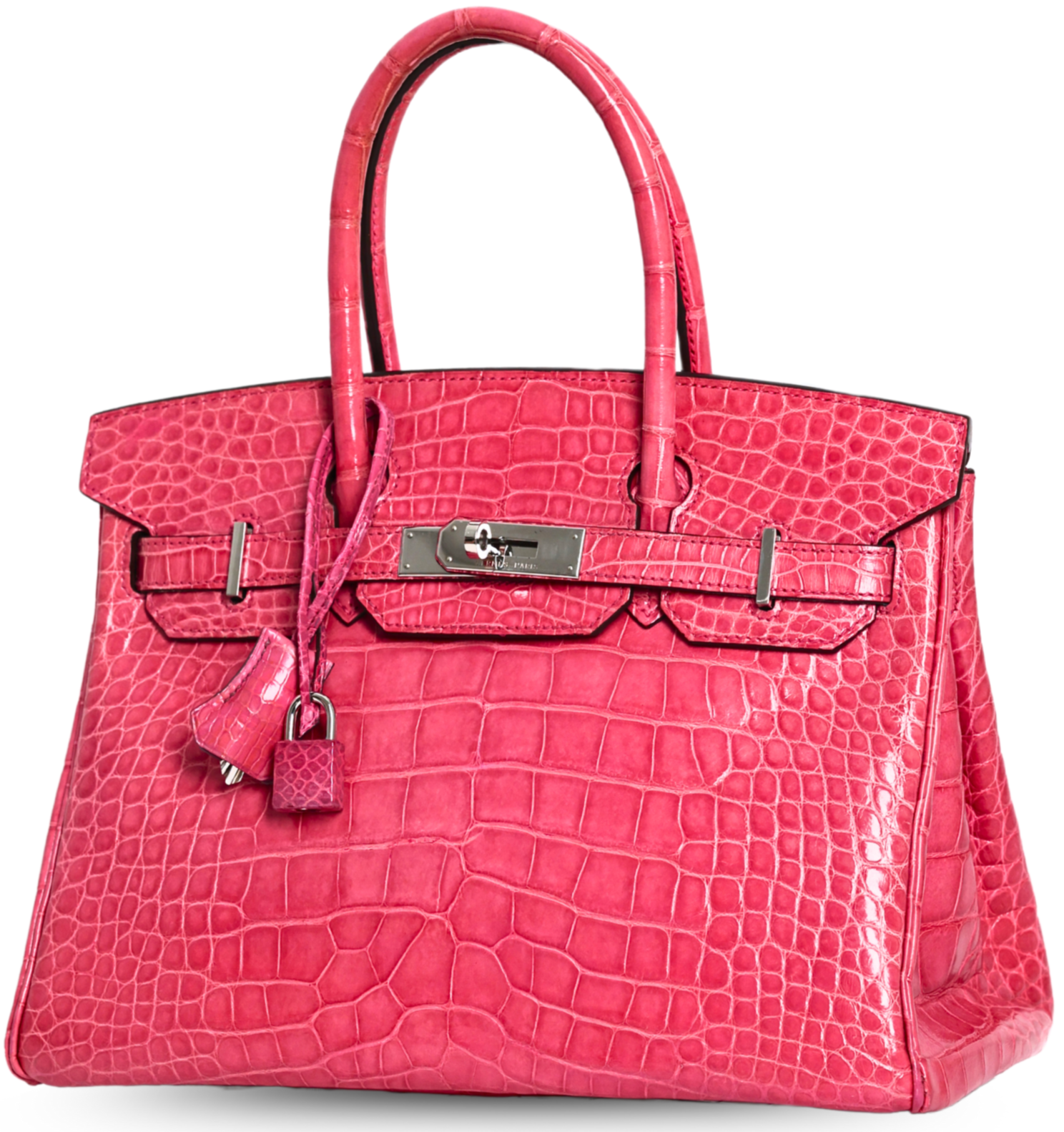Hermes - Pink Alligator Birkin 30 Palladium Handbag (Pre-Owned)