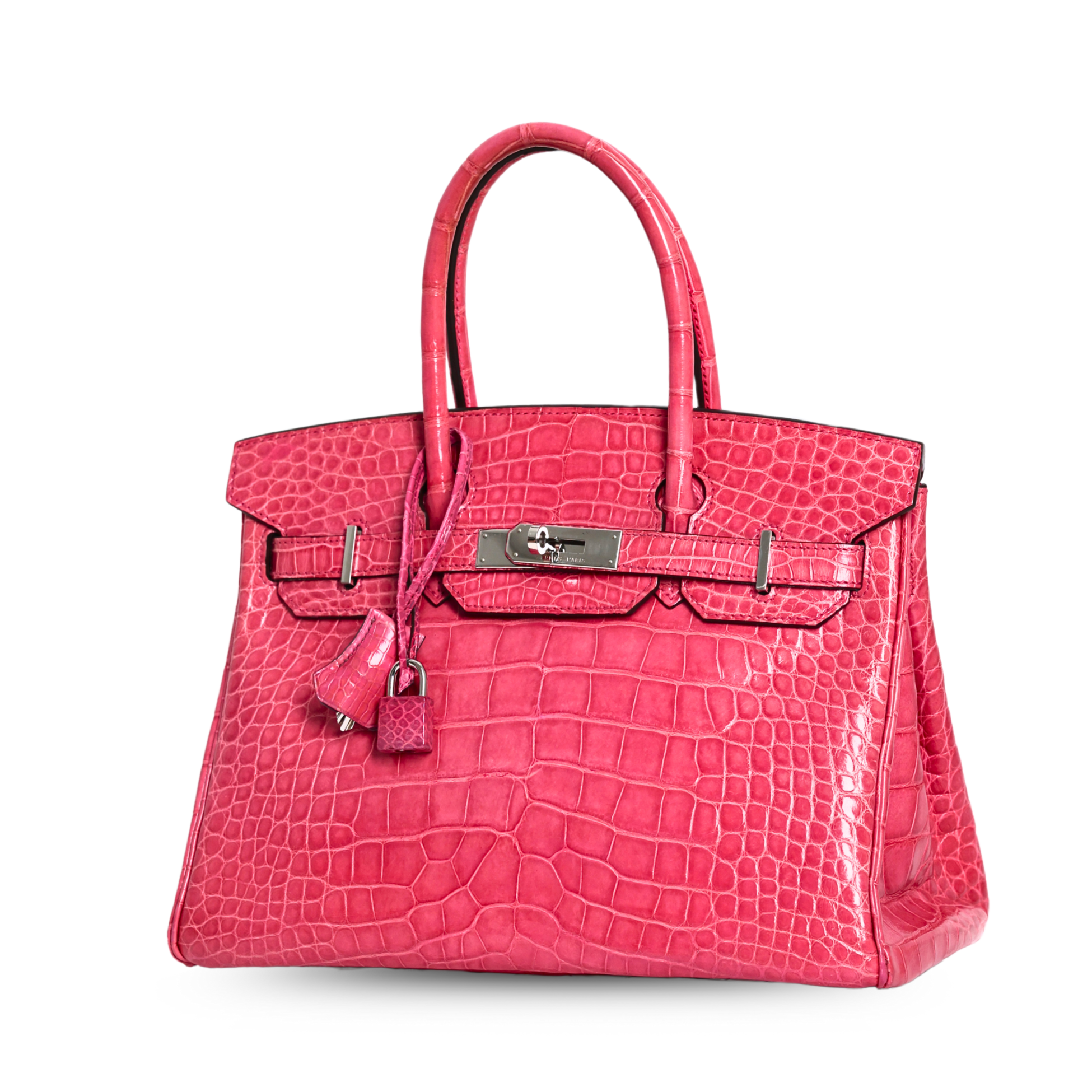 Hermes - Pink Alligator Birkin 30 Palladium Handbag (Pre-Owned)