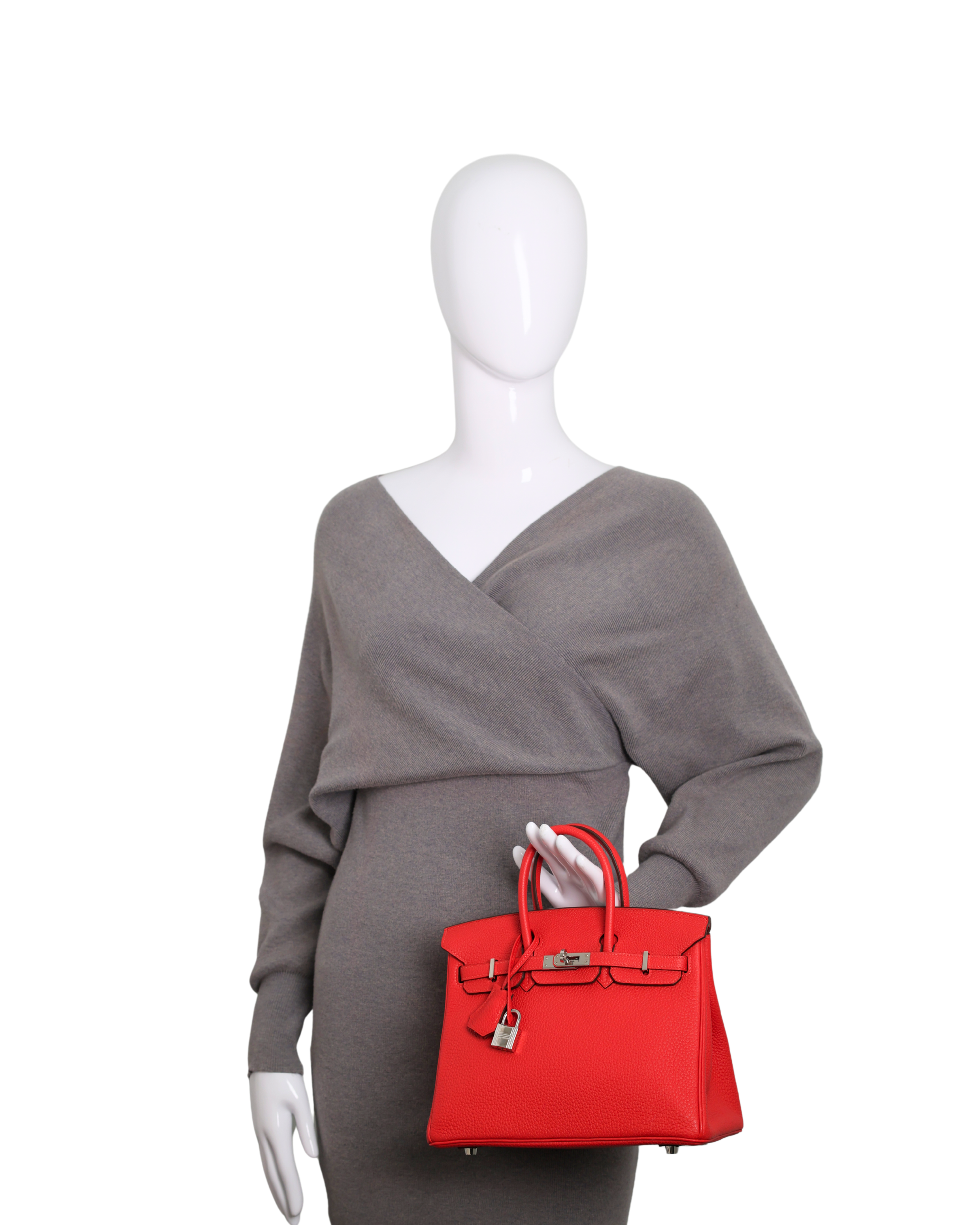 Hermes - Birkin 25 Togo Rouge Pivoine