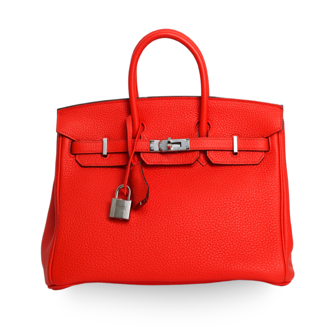 Hermes - Tangerine Birkin 25 Togo Palladium Hardware