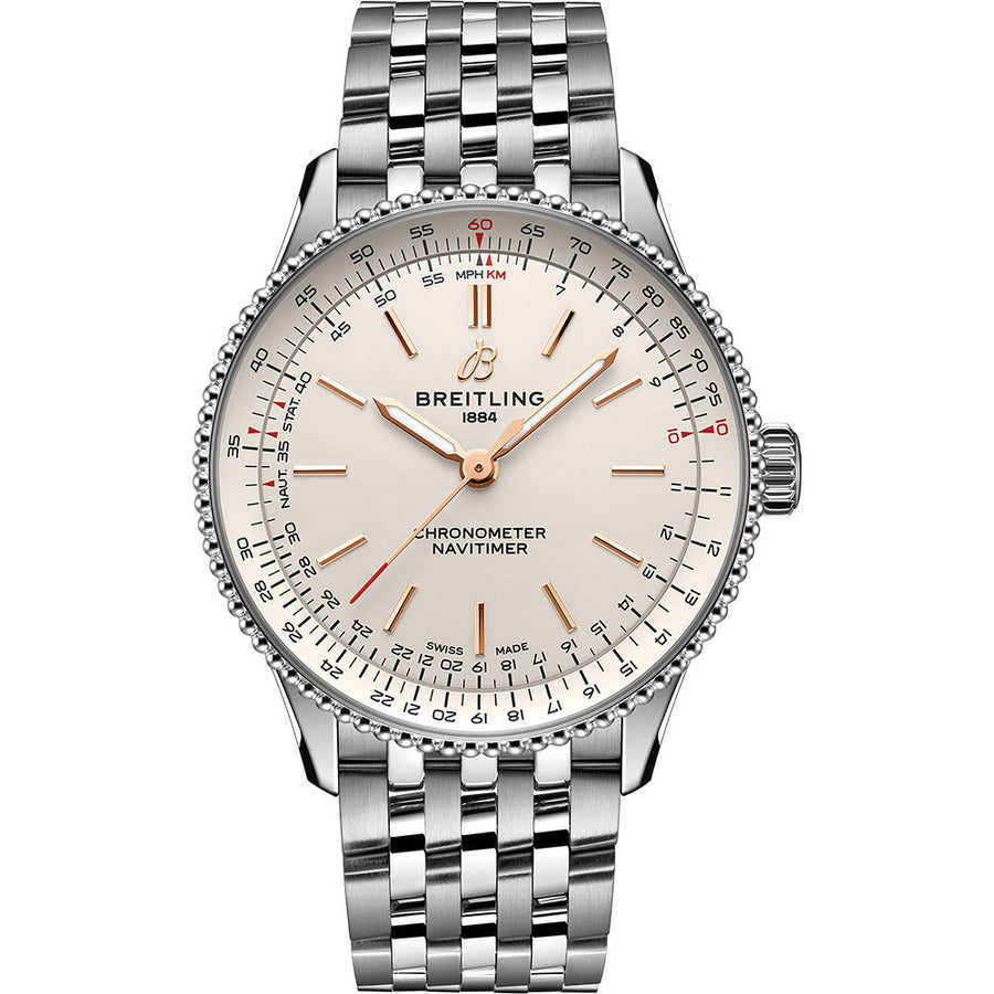 Breitling Navitimer Automatic Watch 36mm A17327211G1A1 Stainless Steel Case Cream Dial 2024