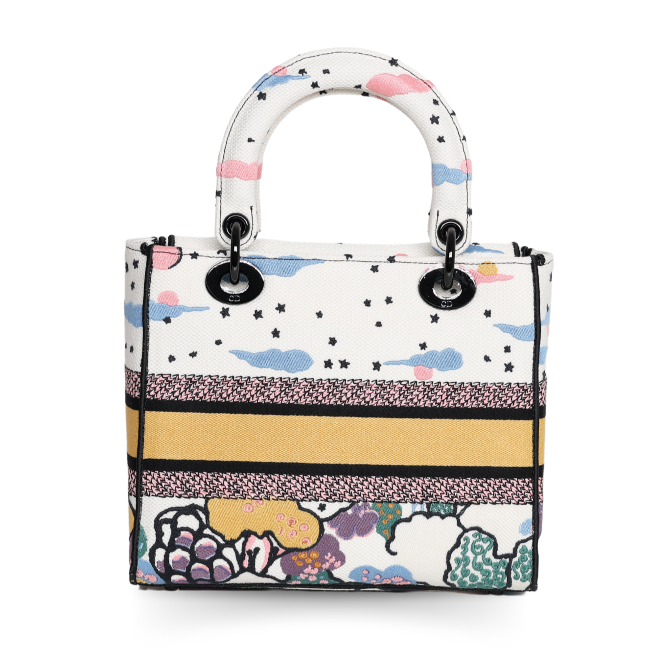 Dior - Canvas Ciel De Reve Medium Lady D-Lite Latte Multicolor (Pre-Owned)