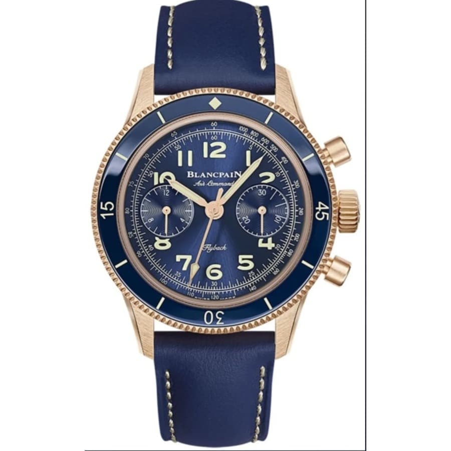 Blancpain Air Command Flyback AC02-36B40-63A Rose Gold With Blue Leather Watch Blue Dial 2024