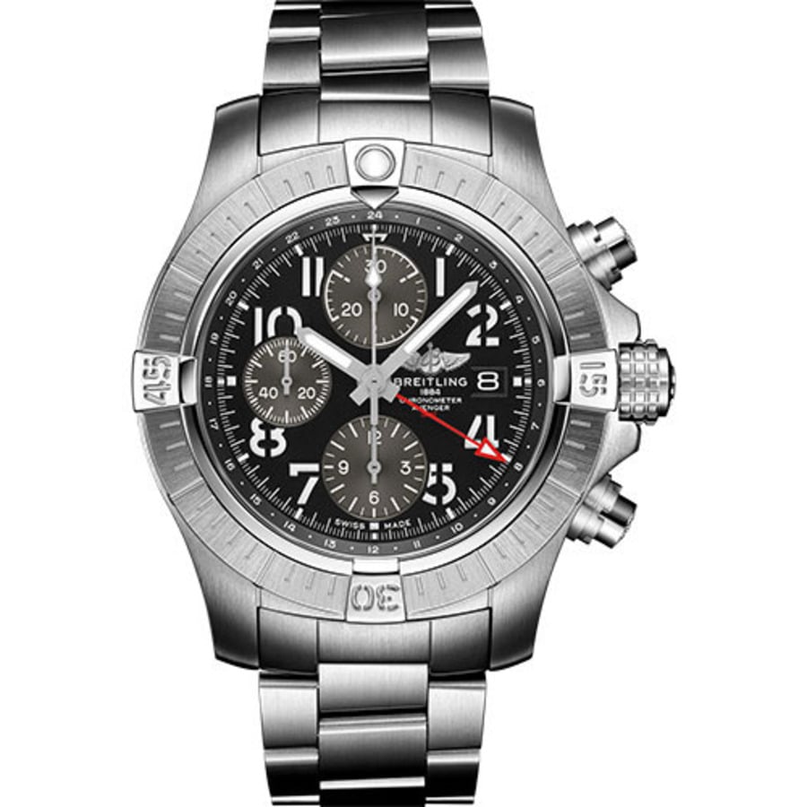 Breitling Avenger Chronogragh GMT A24315101B1A1 Stainless Steel Watch Black Dial 2024