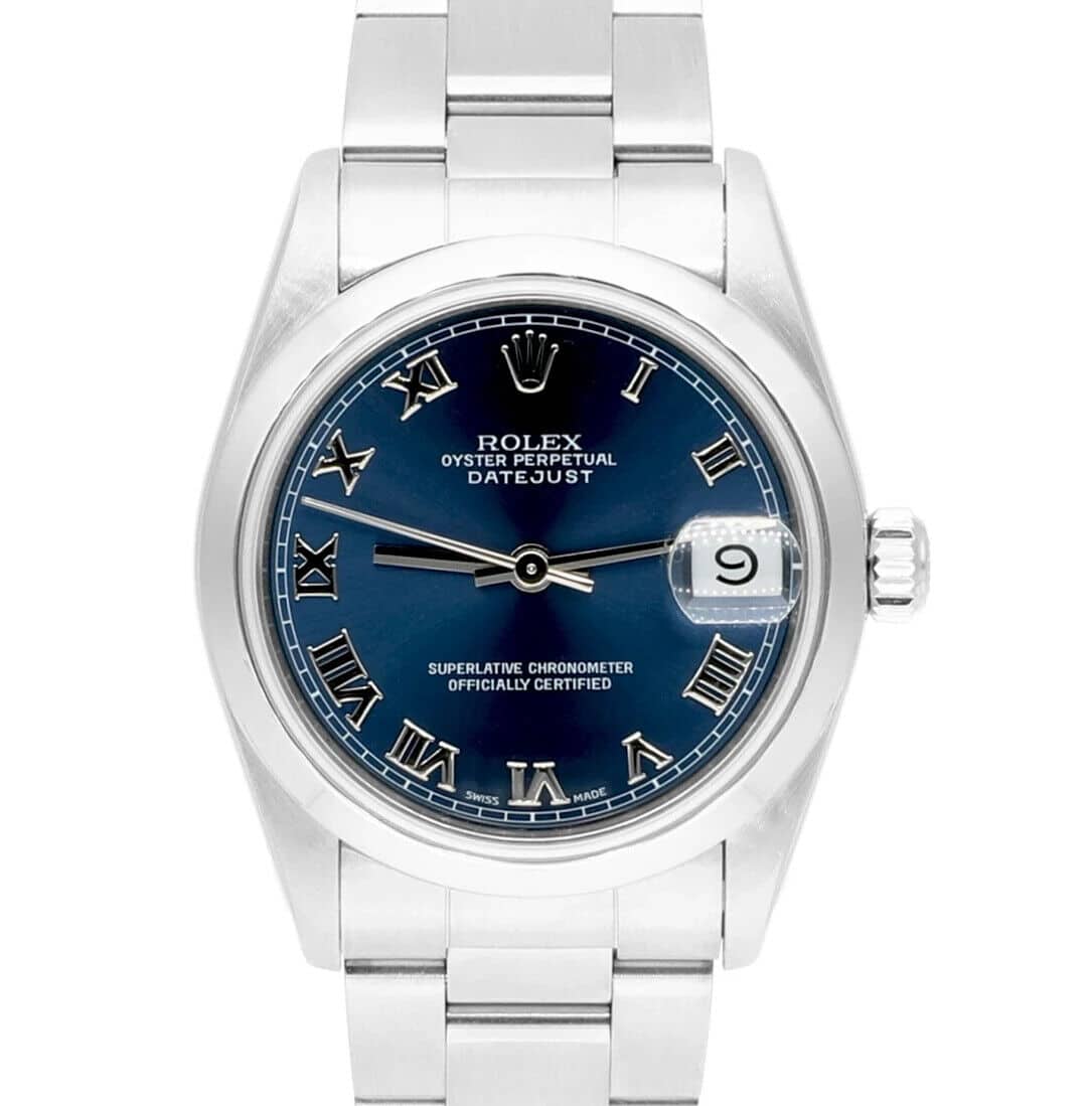 Rolex Datejust 31 Midsize Blue Dial Stainless Steel Ladies Watch Oyster 68240