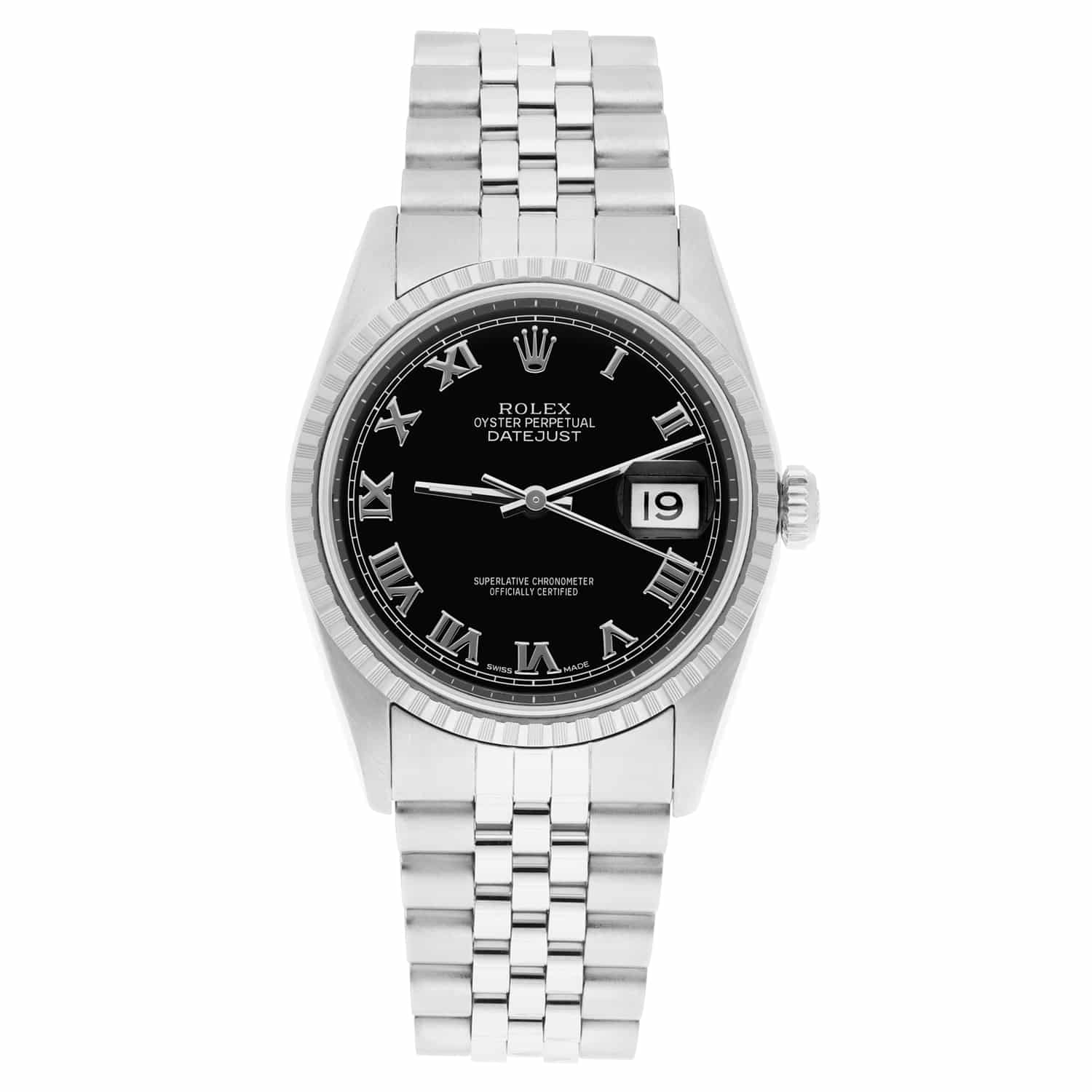 rolex-datejust-16220-black-roman-dial