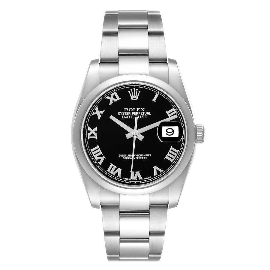 Rolex Datejust Perpetual 116200 36mm Stainless Steel with Black Dial Watch
