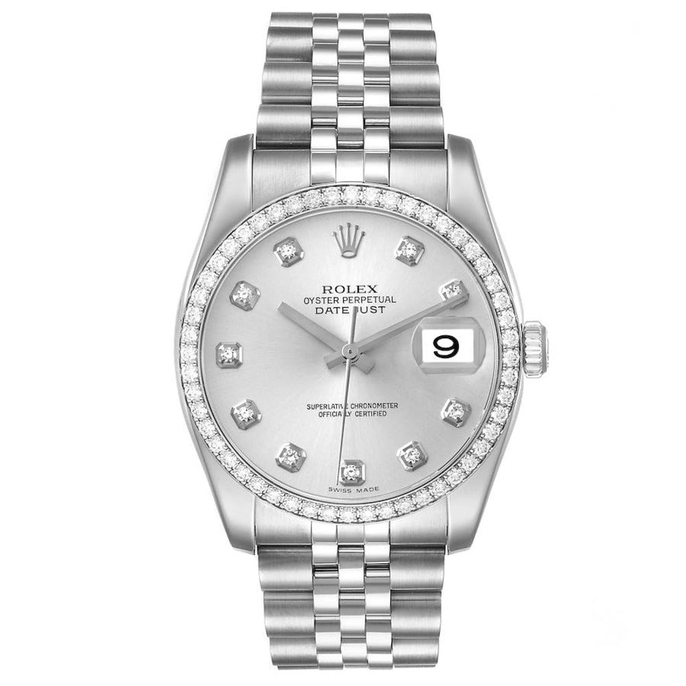 Rolex Datejust Perpetual 116200 36mm Stainless Steel with Black Dial Watch
