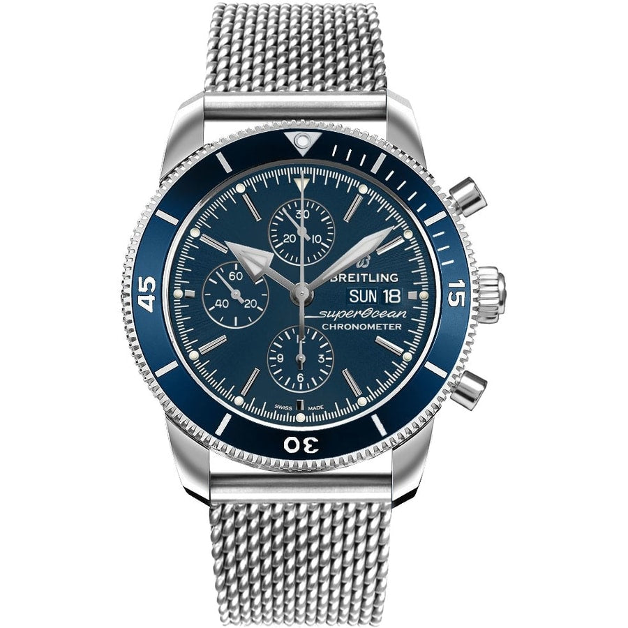 Breitling Superocean Héritage II Chronograph A13313161C1A1 Stainless Steel Watch Blue Dial 2024