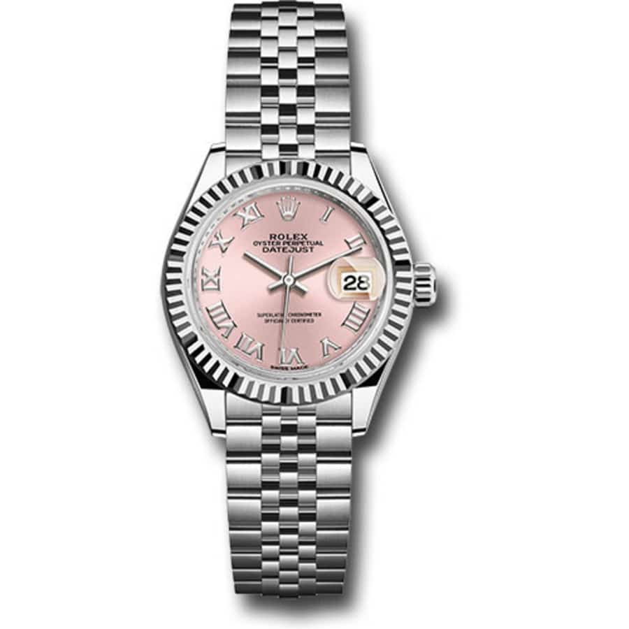 Rolex Lady-Datejust 28mm Jubilee 279174 Stainless Steel Watch Pink Roman Dial
