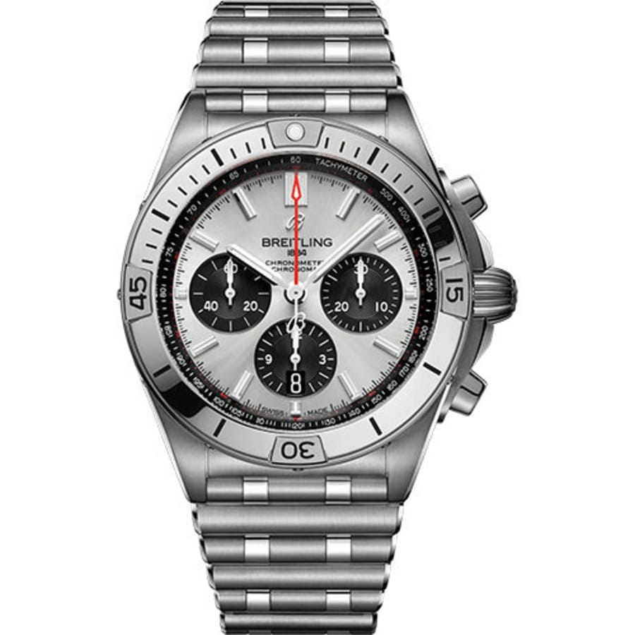 Breitling Chronomat B01 42mm AB0134101G1A1 Stainless Steel Watch Silver Dial 2024