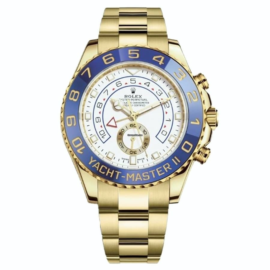 Rolex Yacht-Master II 44mm 116688 Yellow Gold Watch White Dial