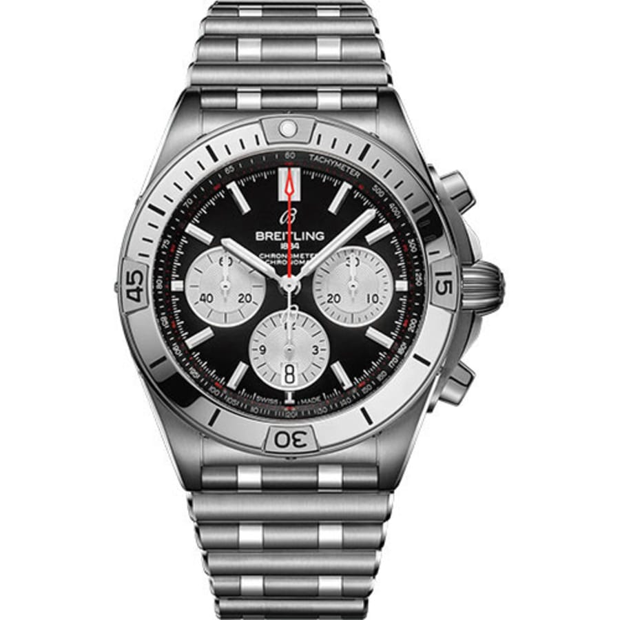 Breitling Chronomat B01 42mm AB0134101B1A1 Stainless Steel Watch Black Dial 2024