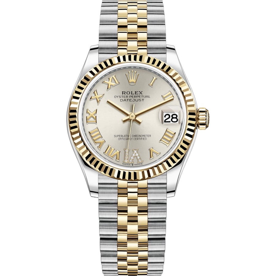 Rolex Datejust 278273 Jubilee Stainless Steel and Yellow Gold with Silver Dial Watch