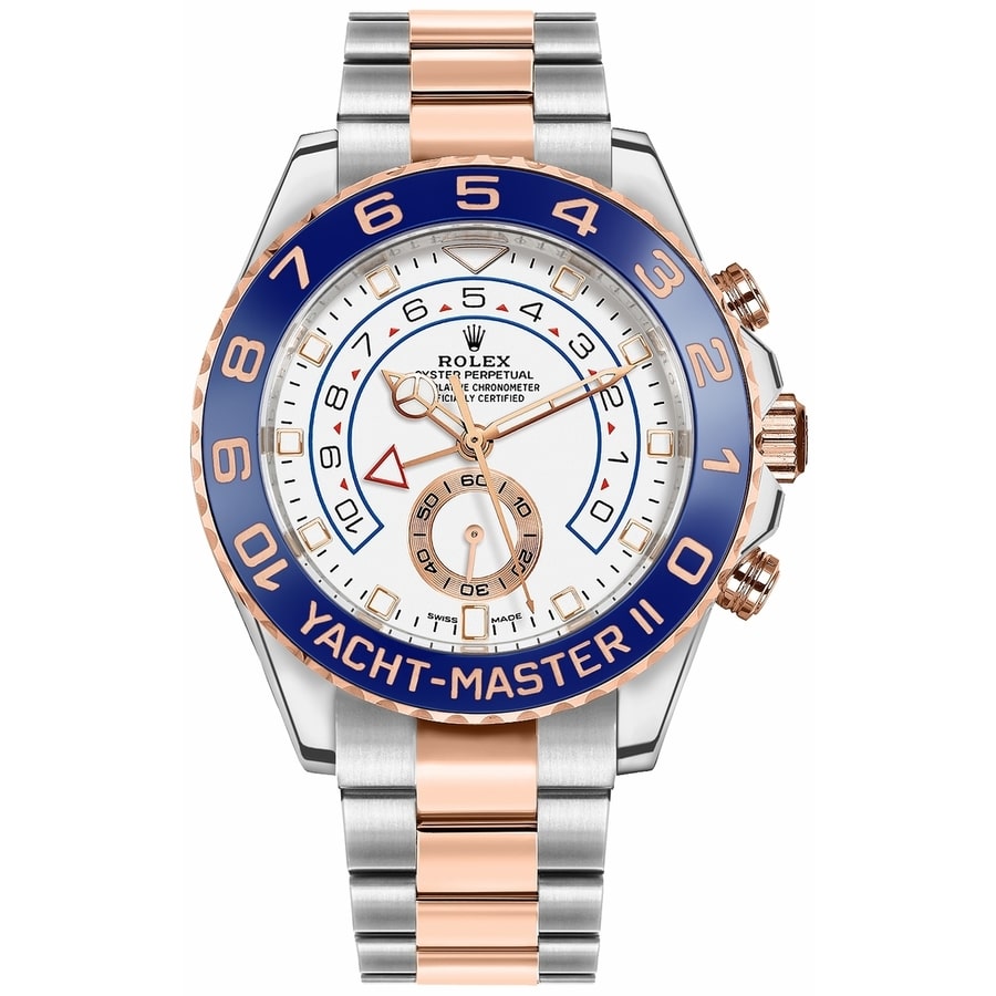 Rolex Yacht-Master II 44mm Oyster Stainless Steel & Rose Gold Watch White Dial 116681
