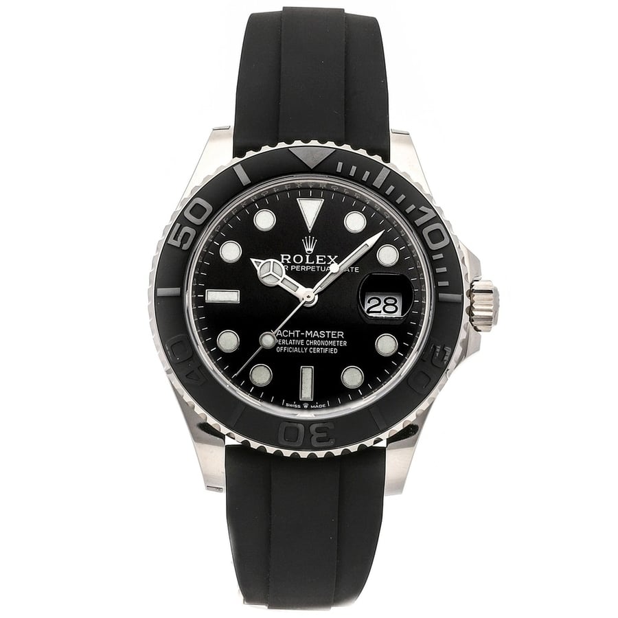 Rolex Yacht-Master 226659 White Gold with Black Rubber Watch Black Dial