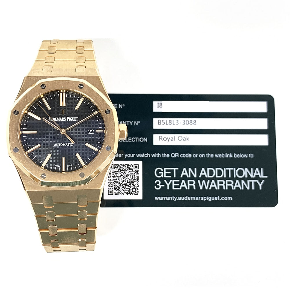 AP Royal Oak 15400OR.OO.1200OR.01 Rose Gold Watch Black Dial